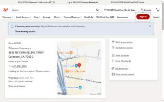 Walgreens Pharmacy of Carencro website