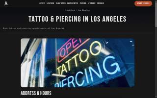 Baron Art Tattoo & Piercing Studio website