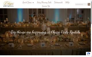 Chaps Party Rentals website