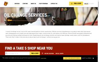 Take 5 Oil Change of Denham Springs website