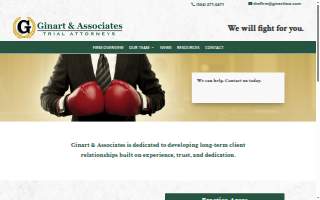 Ginart Law Firm website