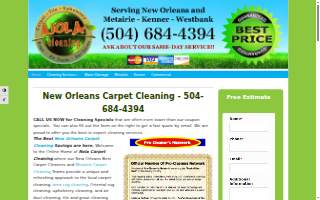 Nola Carpet Cleaning website