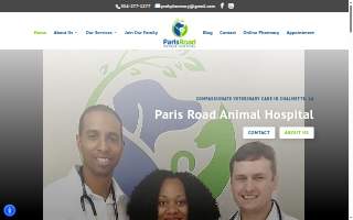 Paris Road Animal Hospital website