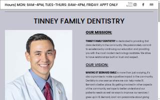 Tinney Family Dentistry website