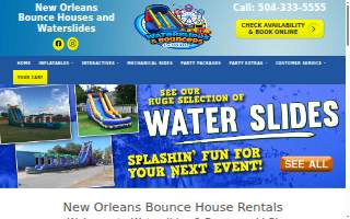 Waterslides and Bouncers website