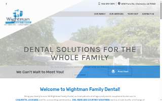Wightman Family Dental website