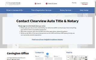 Clearview Auto Title & Notary website