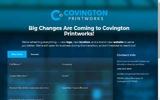 Covington Printworks website