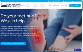 Gulf South Foot & Ankle website