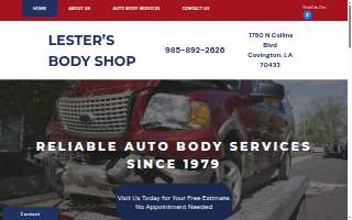 Lester's Body Shop website