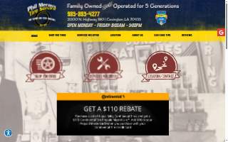 Phil Meraux Tire Service website