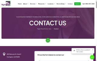 Right Hand Senior Care website