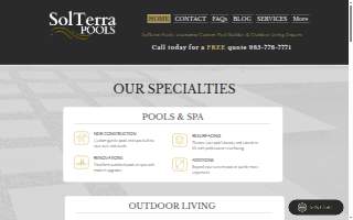SolTerra Pools website