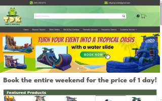 TDK Party Rentals website