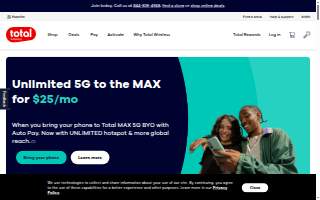 Total Wireless of Covington website