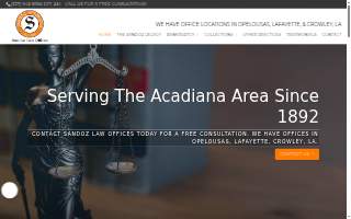 Sandoz Law Offices of Moss Bluff website