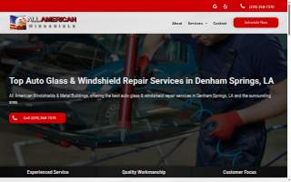 All American Windshields & Metal Buildings website