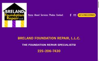 Breland Foundation Repair, LLC. website