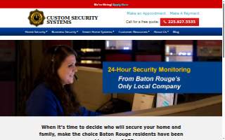 Custom Security Systems, Inc. website