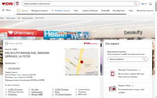 CVS Pharmacy of Denham Springs website