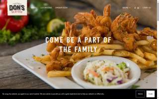 Dons Seafood - Denham Springs website