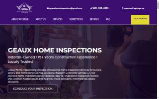 Geaux Home Inspections of Denham Springs website
