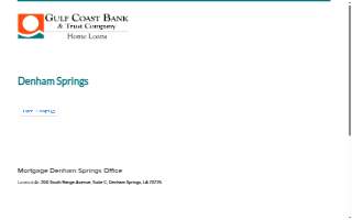 Gulf Coast Bank Mortgage Lending website