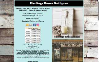 Heritage House Antiques website