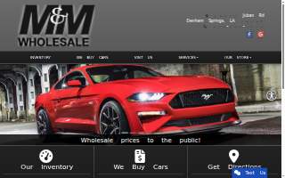 M&M Wholesale website