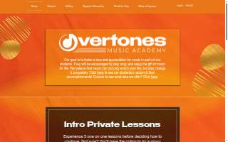 Overtones Music Academy website