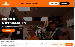 Smalls Sliders of Thibodaux website