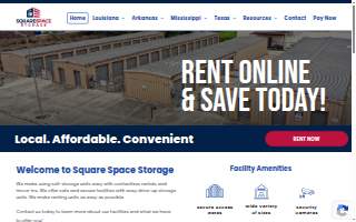 Square Space Storage of Denham Springs website