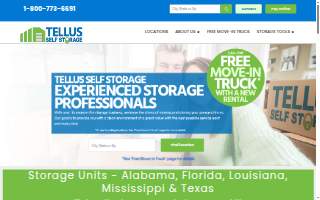 Tellus Self Storage - Denham Springs website