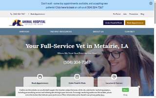 Animal Hospital of Old Metairie website
