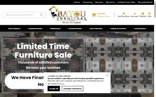 Bayou Furniture website