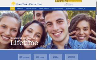 Fabre Family Dental Care website