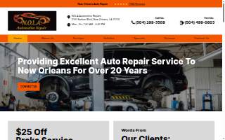 NOLA Automotive Repairs website