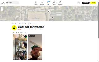 Class Act Thrift Store website
