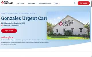 Coastal Urgent Care of Gonzales website