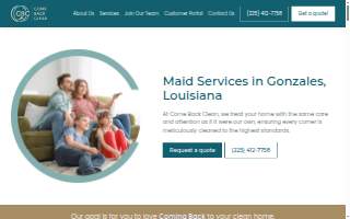 Come Back Clean website