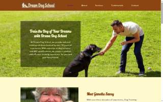 Dream Dog School website