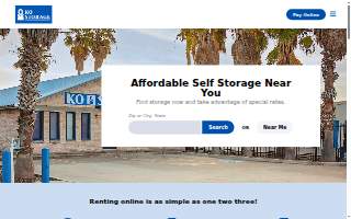 KO Storage of Gonzales website