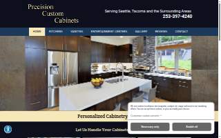 Precision Custom Cabinets LLC website