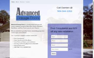Advanced Garage Doors of Marrero website