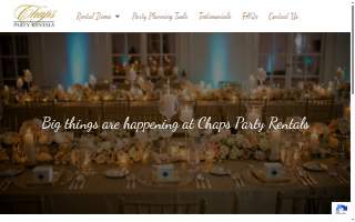 Chaps Party Rentals website