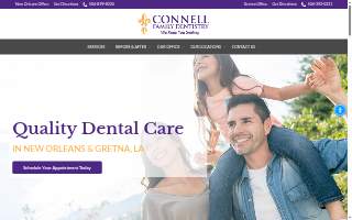 Connell Family Dentistry New Orleans website
