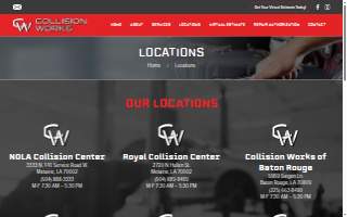 Collision Works of Hammond, LLC website