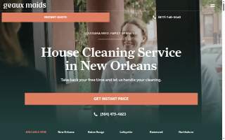 Geaux Maids of Hammond website