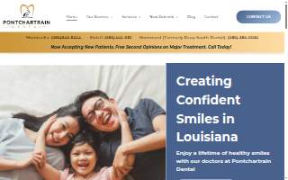 Pontchartrain Dental (Formerly Deep South Dental) website
