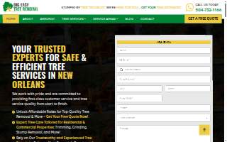 Big Easy Tree Removal: New Orleans Tree Service & Stump Grinding Company website